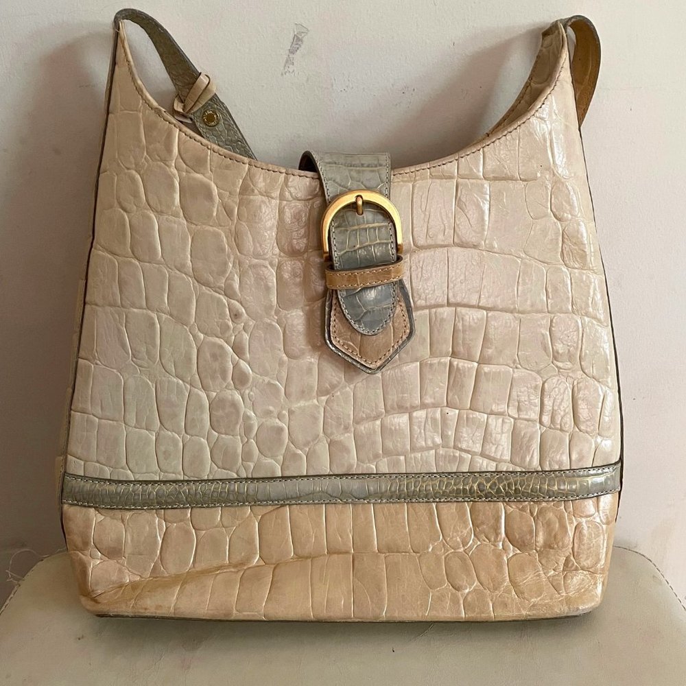 Brahmin Kendall Cream Tri Color Shoulder bag